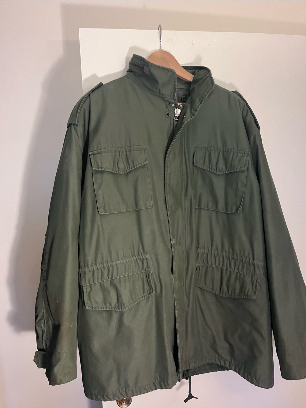 Winter military jack with inner lining